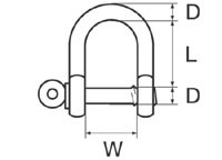 Schäkel gerade verzinkt 10 mm