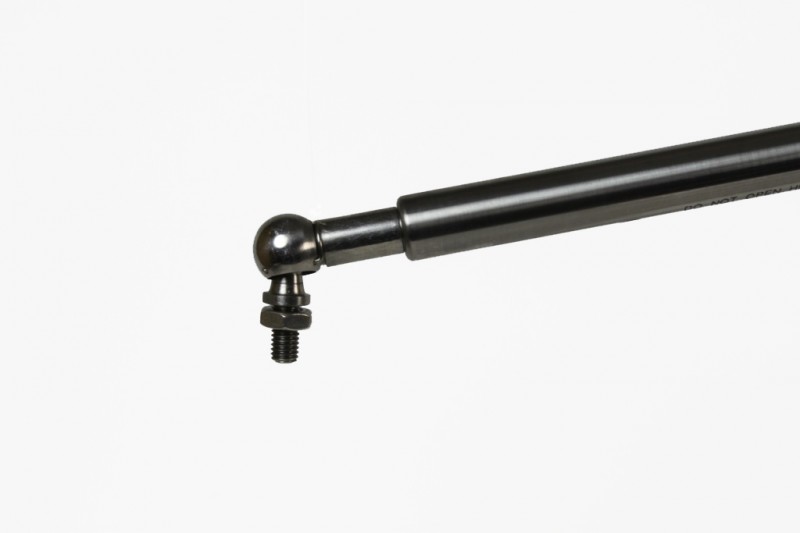 Gasdruckfeder 600mm / 250mm mit Winkelgelenk M8 Silber (250 N